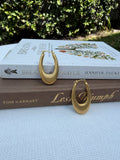 Sculpted Ribbed Hoops