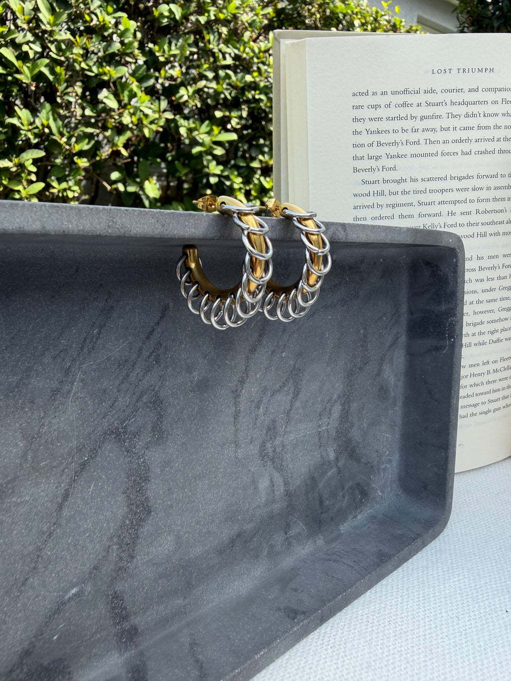 Edgy Mixed-Metal Hoops