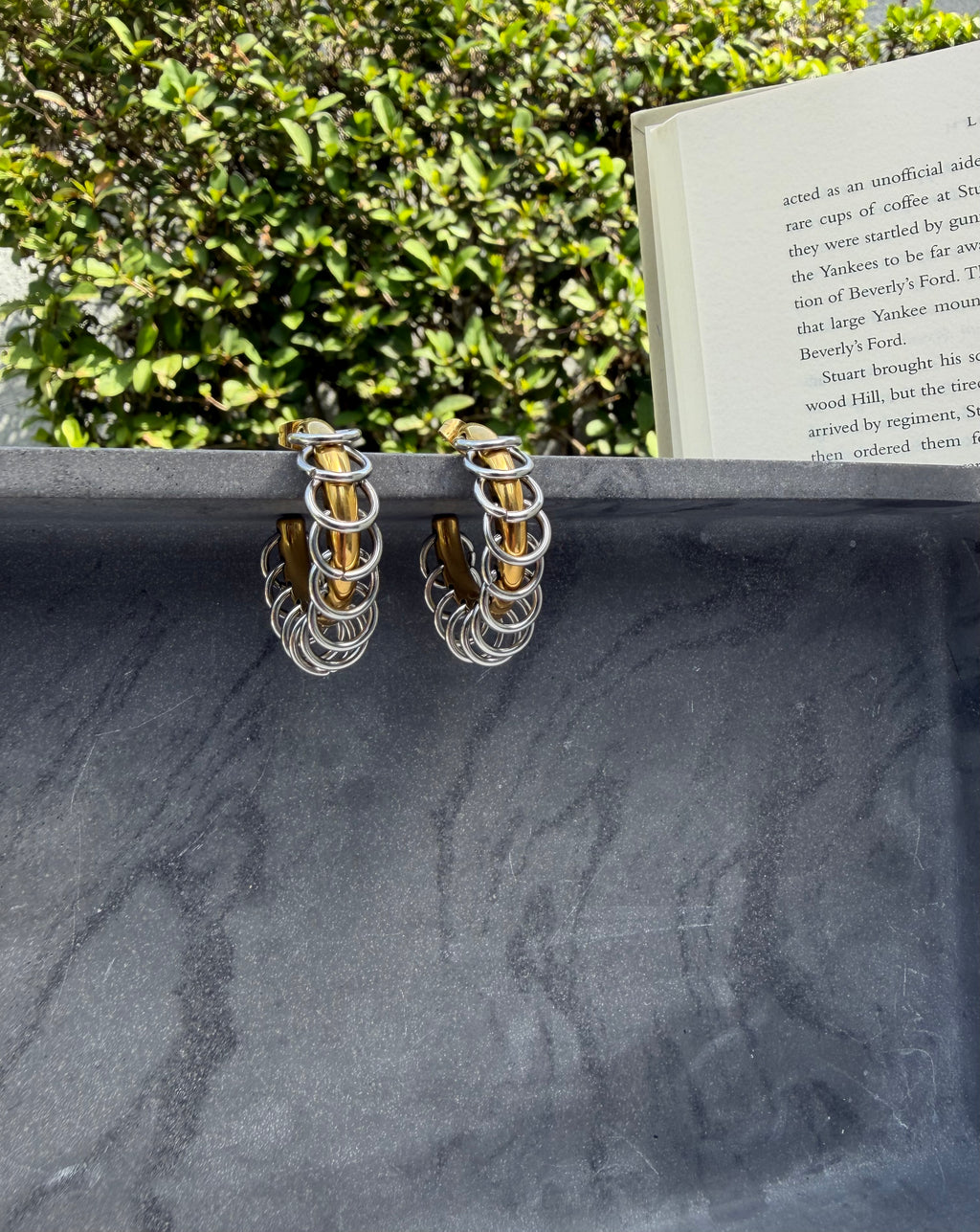 Edgy Mixed-Metal Hoops