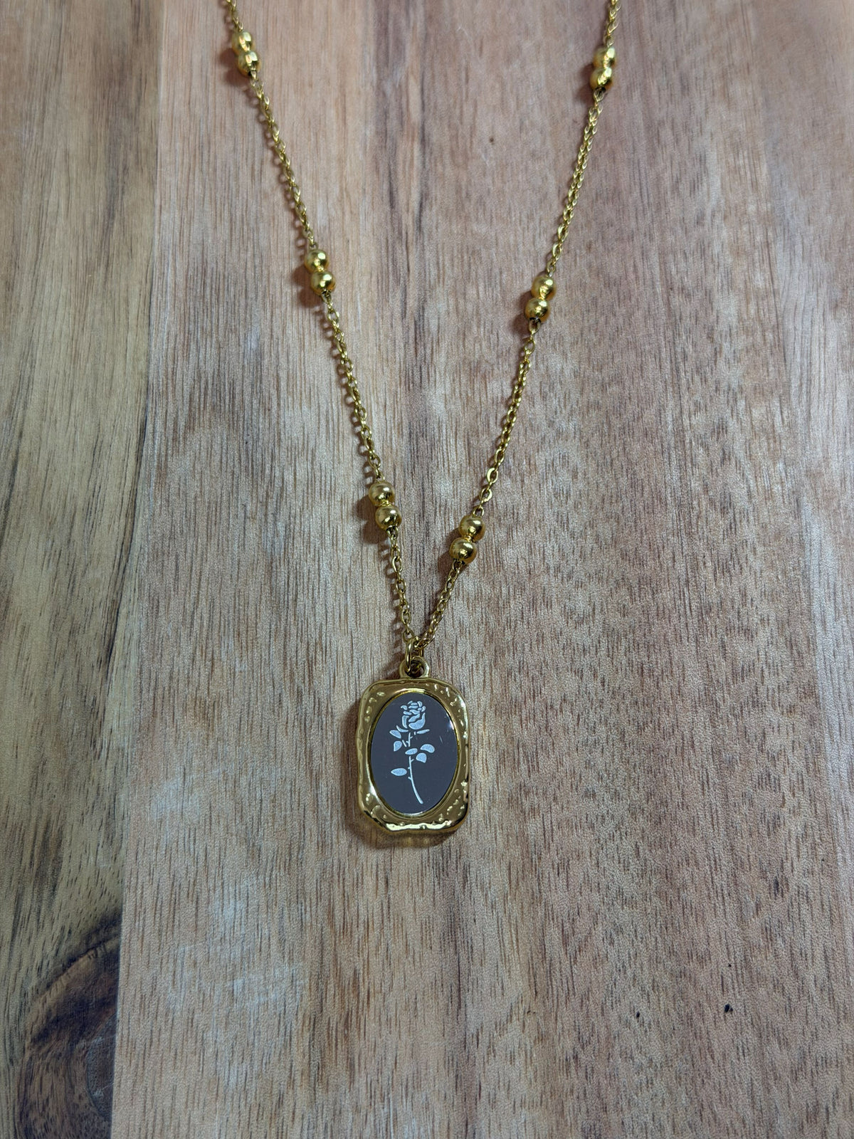 Mirror Bloom Pendant Necklace