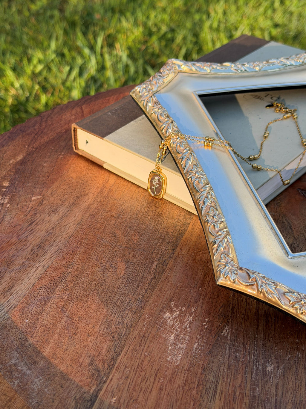 Mirror Bloom Pendant Necklace