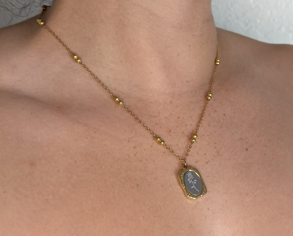 Mirror Bloom Pendant Necklace