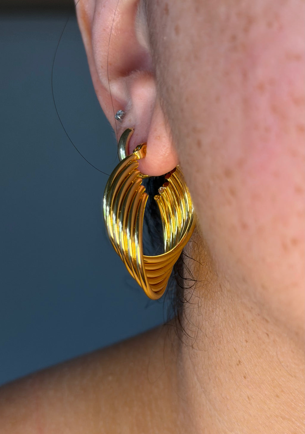 Ribbed Contour Earrings