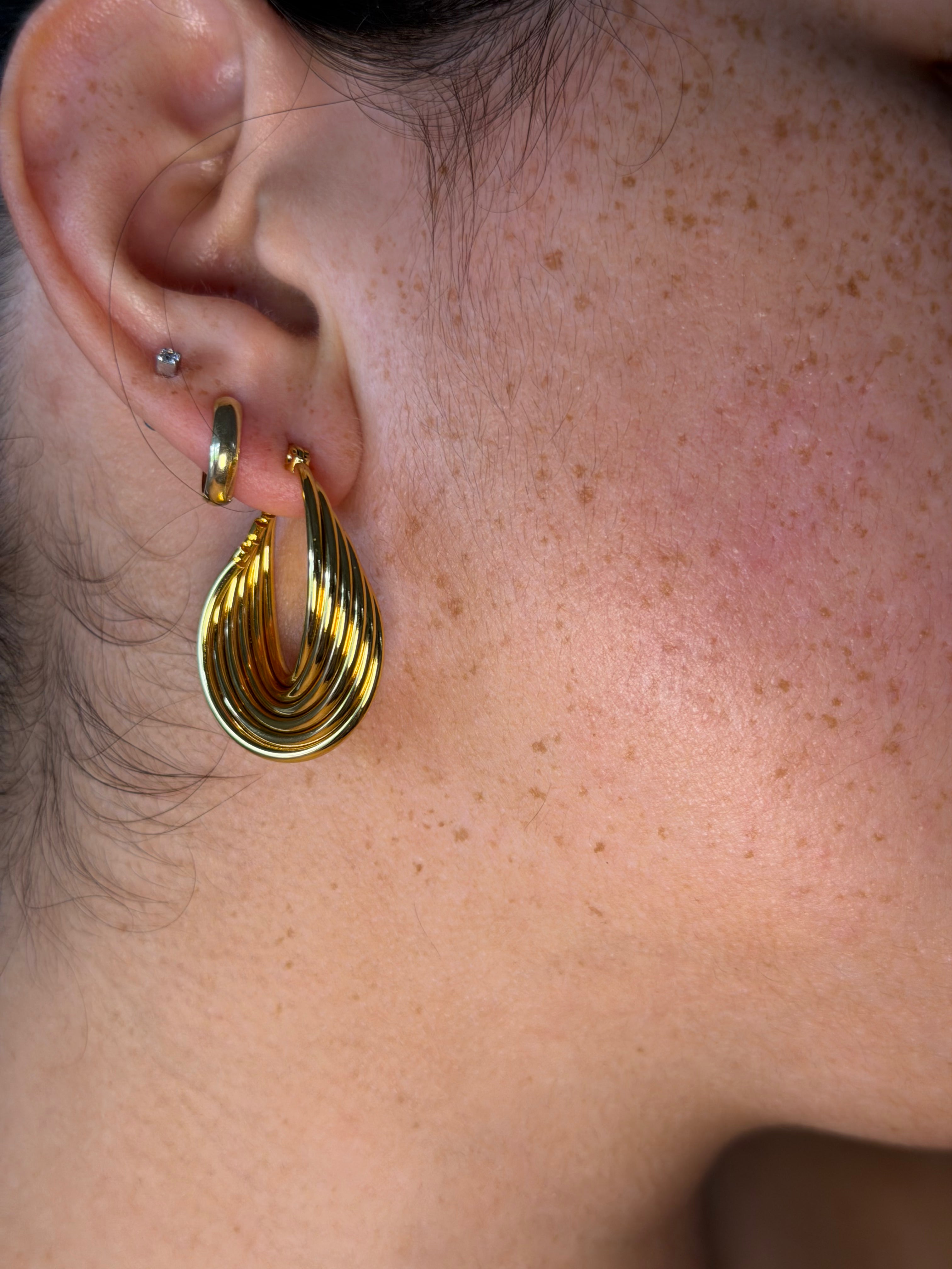 Ribbed Contour Earrings